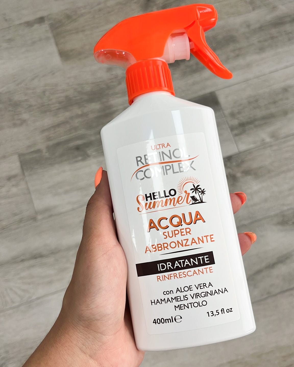 Agua bronceadora