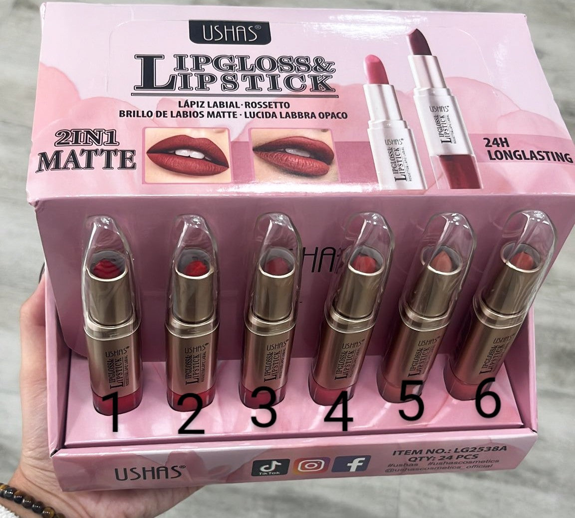 Labial 2 en 1 matte