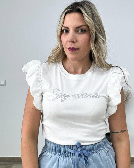 Camiseta SAYONARA (Talla única , desde la 34 hasta la 40 aprox)